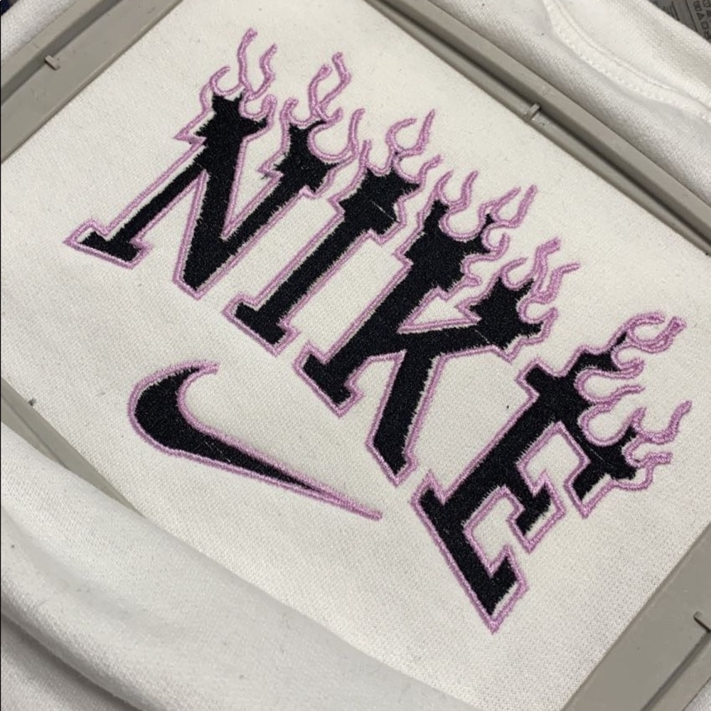 nike flames in purple